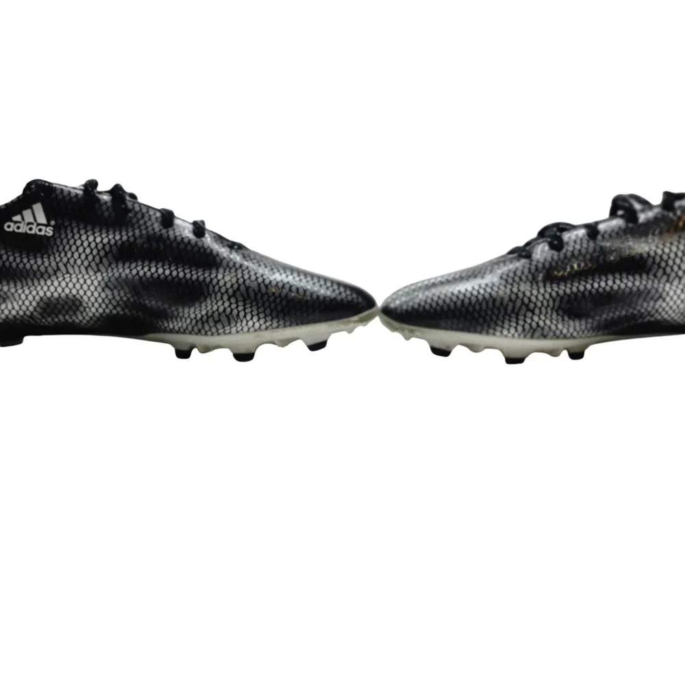 Adidas F10 FG Soccer Cleats Mens 11 Silver Black Snakeskin B34860 Football Boots